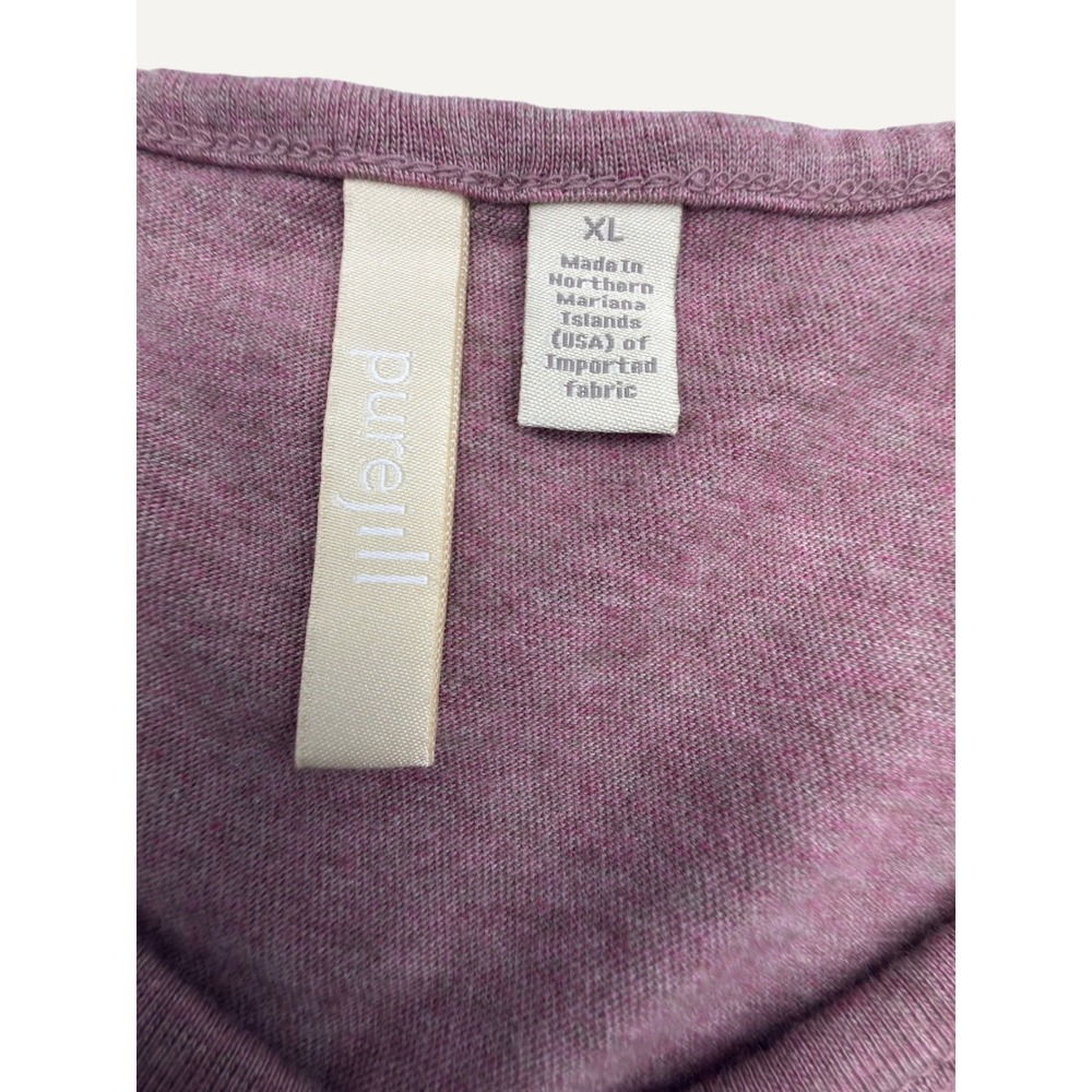 Pure Jill XL Pima Cotton Tencel Tunic Mauve V Neck Boho Minimalist Cottagecore - Picture 7 of 10